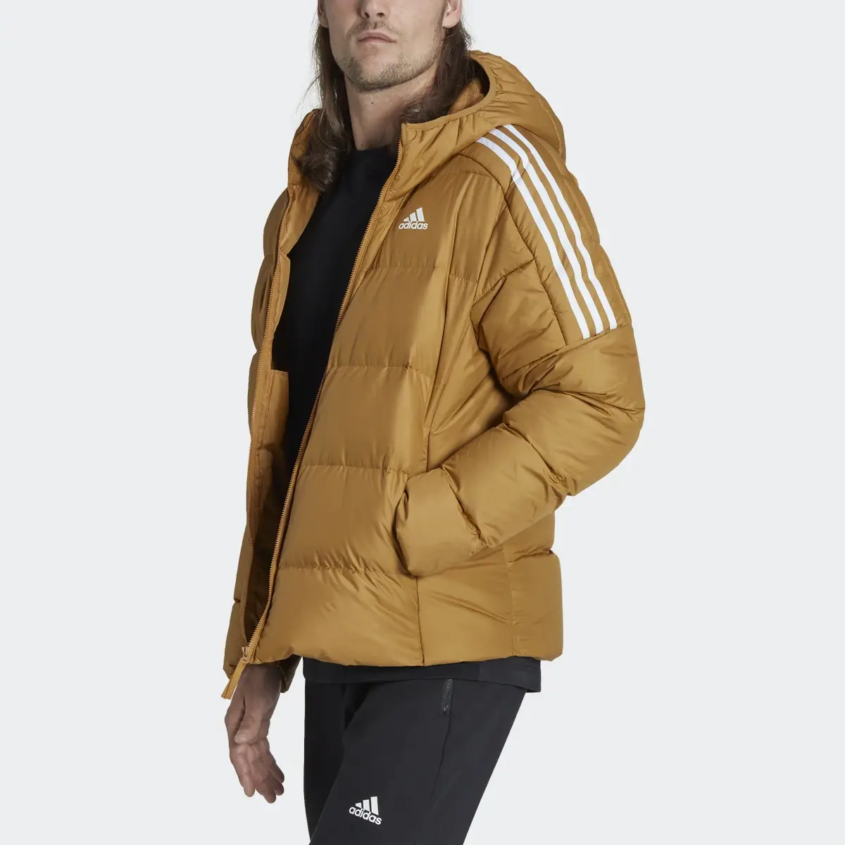 Adidas Essentials Midweight Down Hooded Jacket. 1