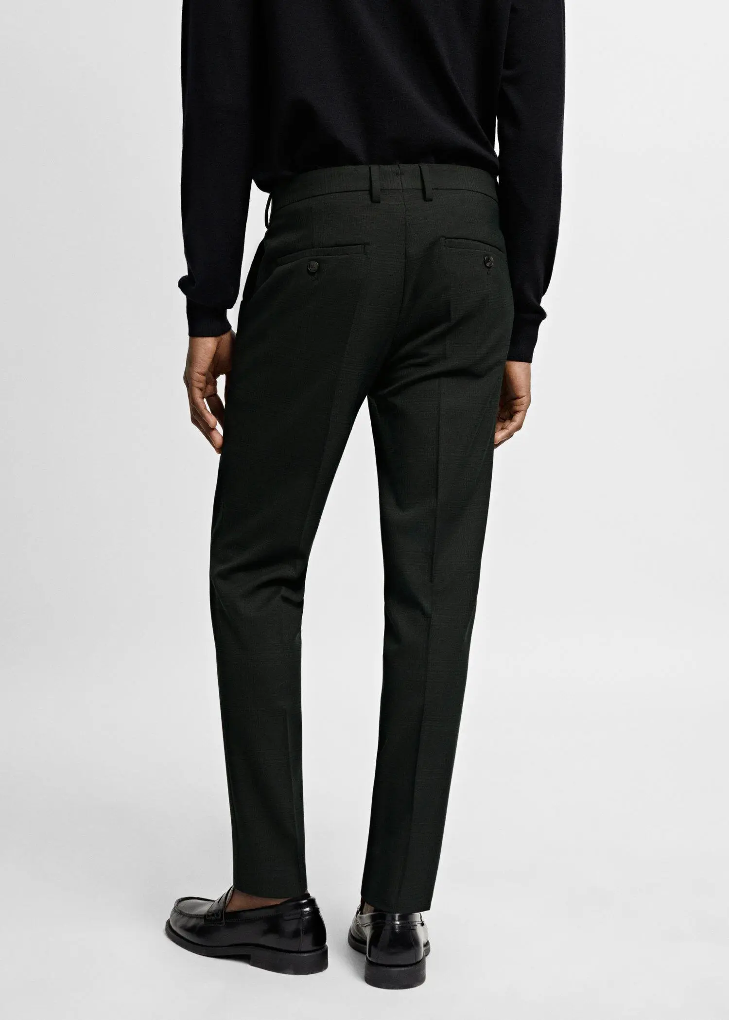 Mango Stretch fabric super slim-fit suit trousers. 3
