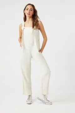 Forever 21 Forever 21 Knotted Twill Overalls Clay. 2