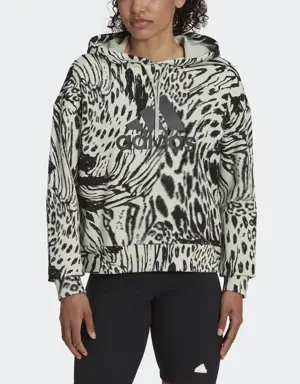 Future Icons Animal Print Hoodie