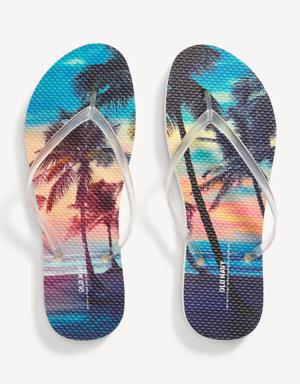 Old Navy Printed Flip-Flop Sandals for Women (Partially Plant-Based) multi