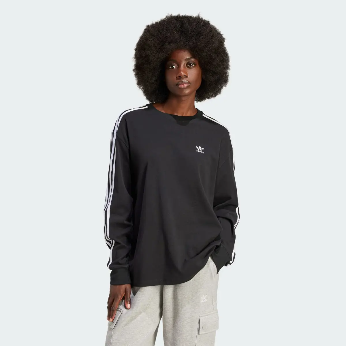 Adidas 3-Stripes Long Sleeve Long-Sleeve Top. 2