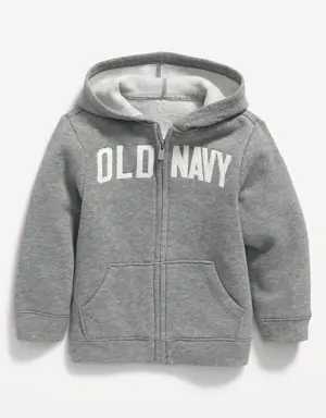 Unisex Logo-Graphic Zip Hoodie for Toddler gray