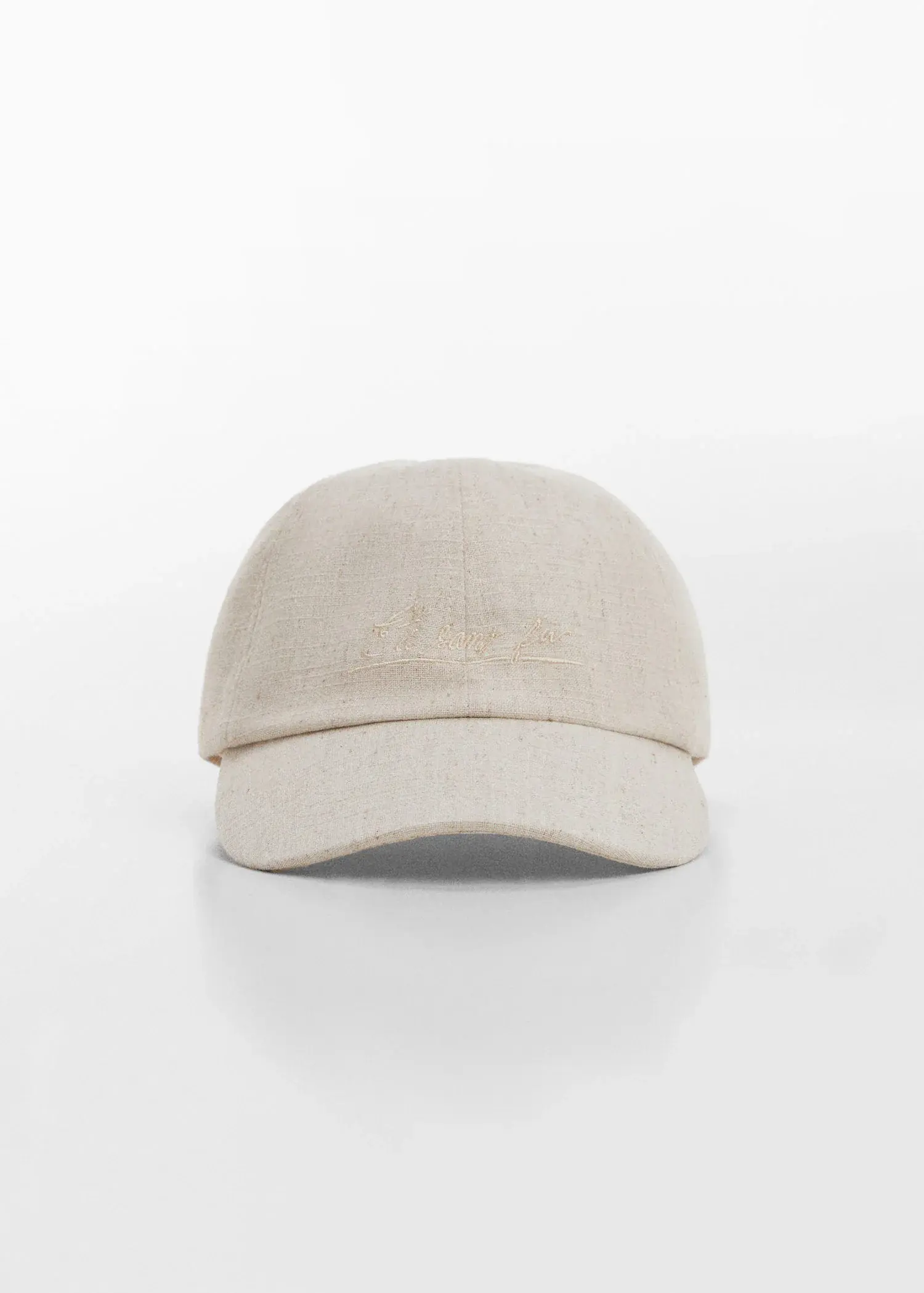 Mango Embroidered cotton visor cap. 1