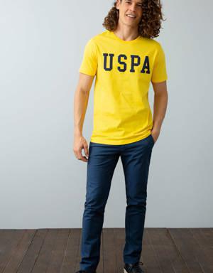 Erkek Sarı Basic T-Shirt