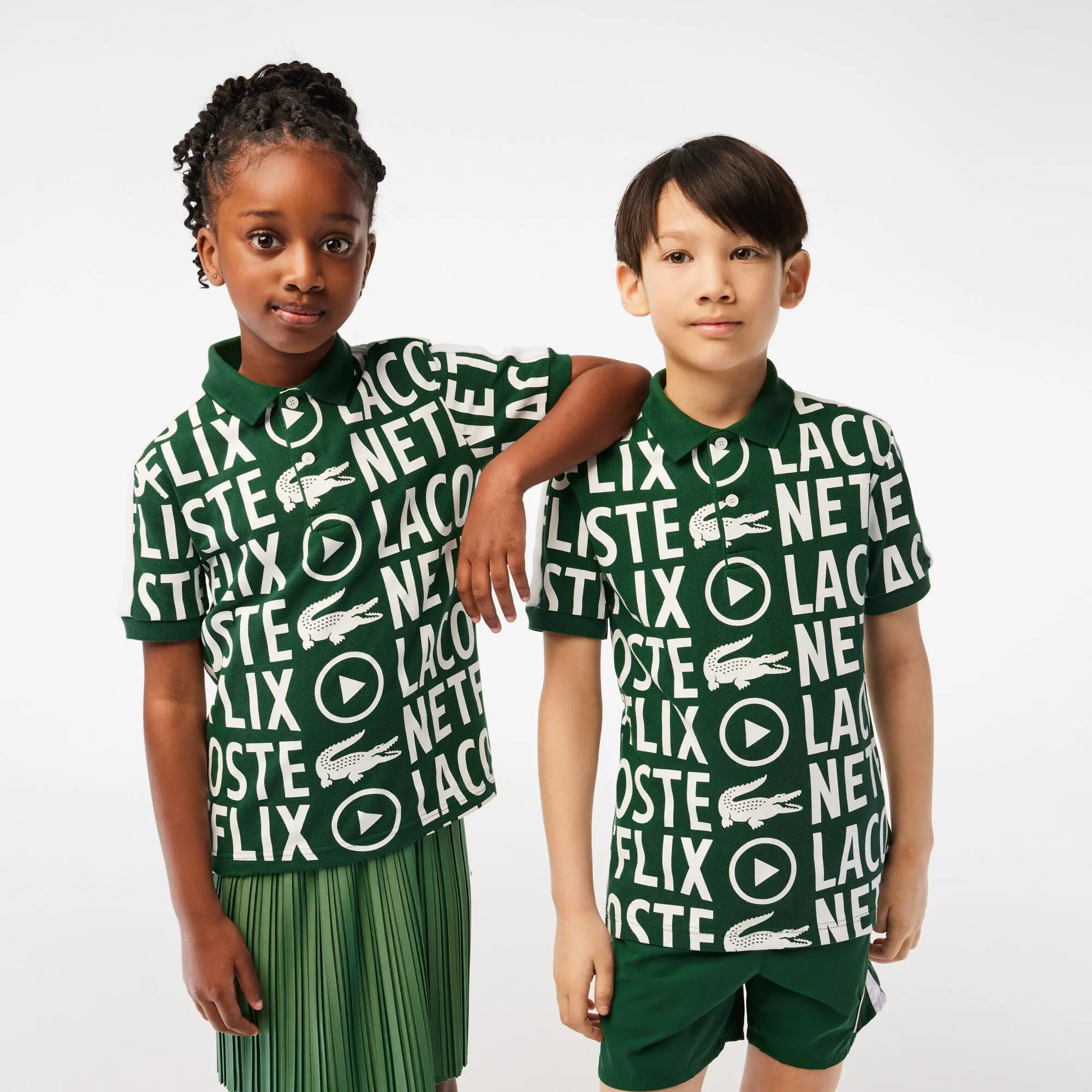 Lacoste Kids’ Lacoste x Netflix Organic Cotton Polo Shirt. 1