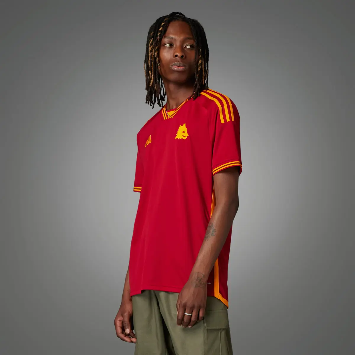 Adidas Camisola Principal 23/24 da AS Roma. 1