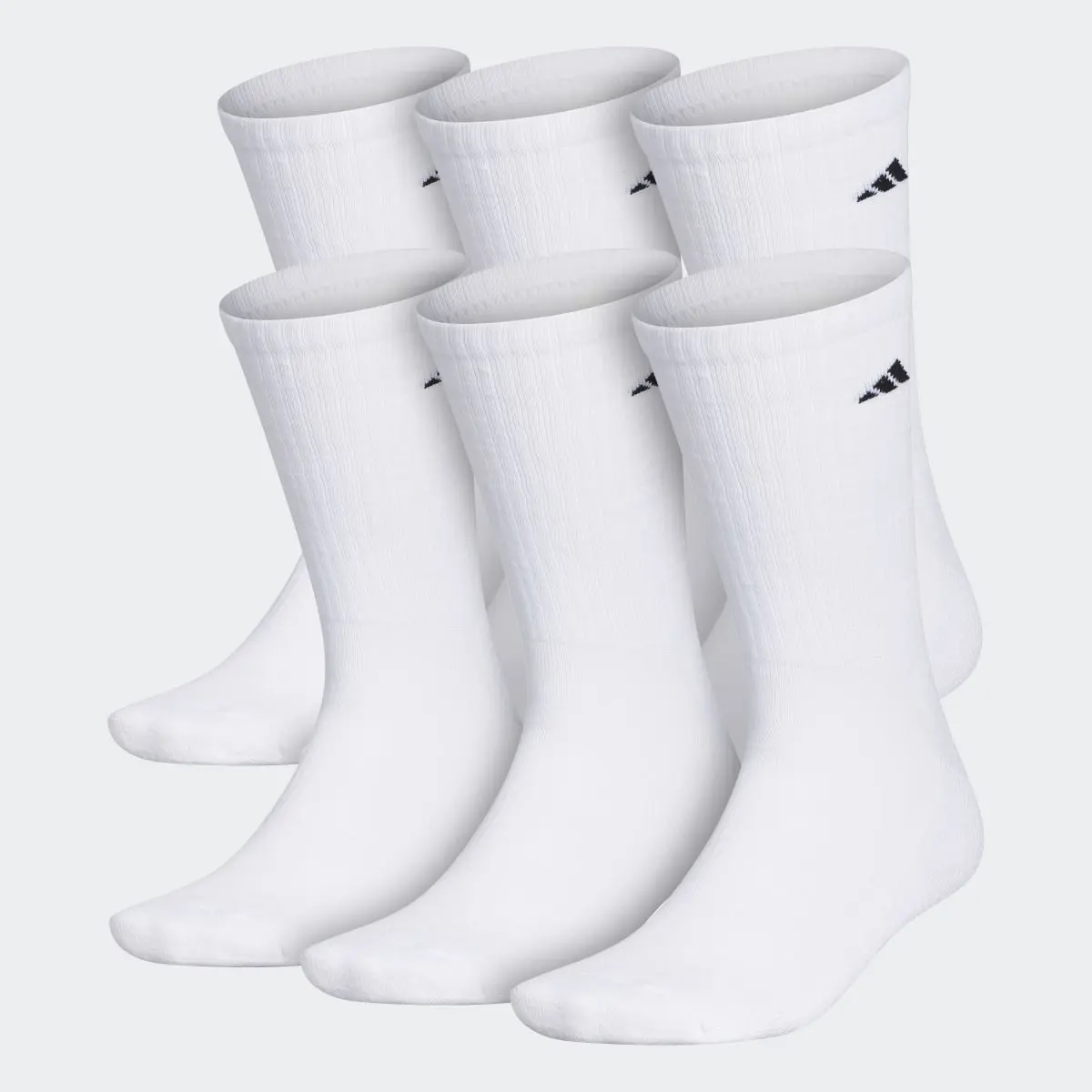 Adidas Athletic Cushioned Crew Socks 6 Pairs. 2