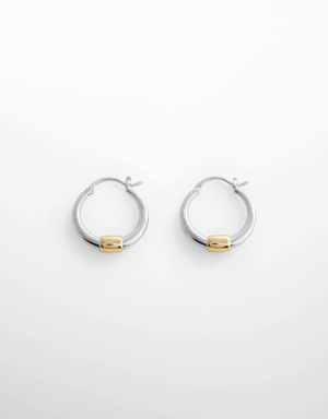 Gold and silver plated hoop earrings
