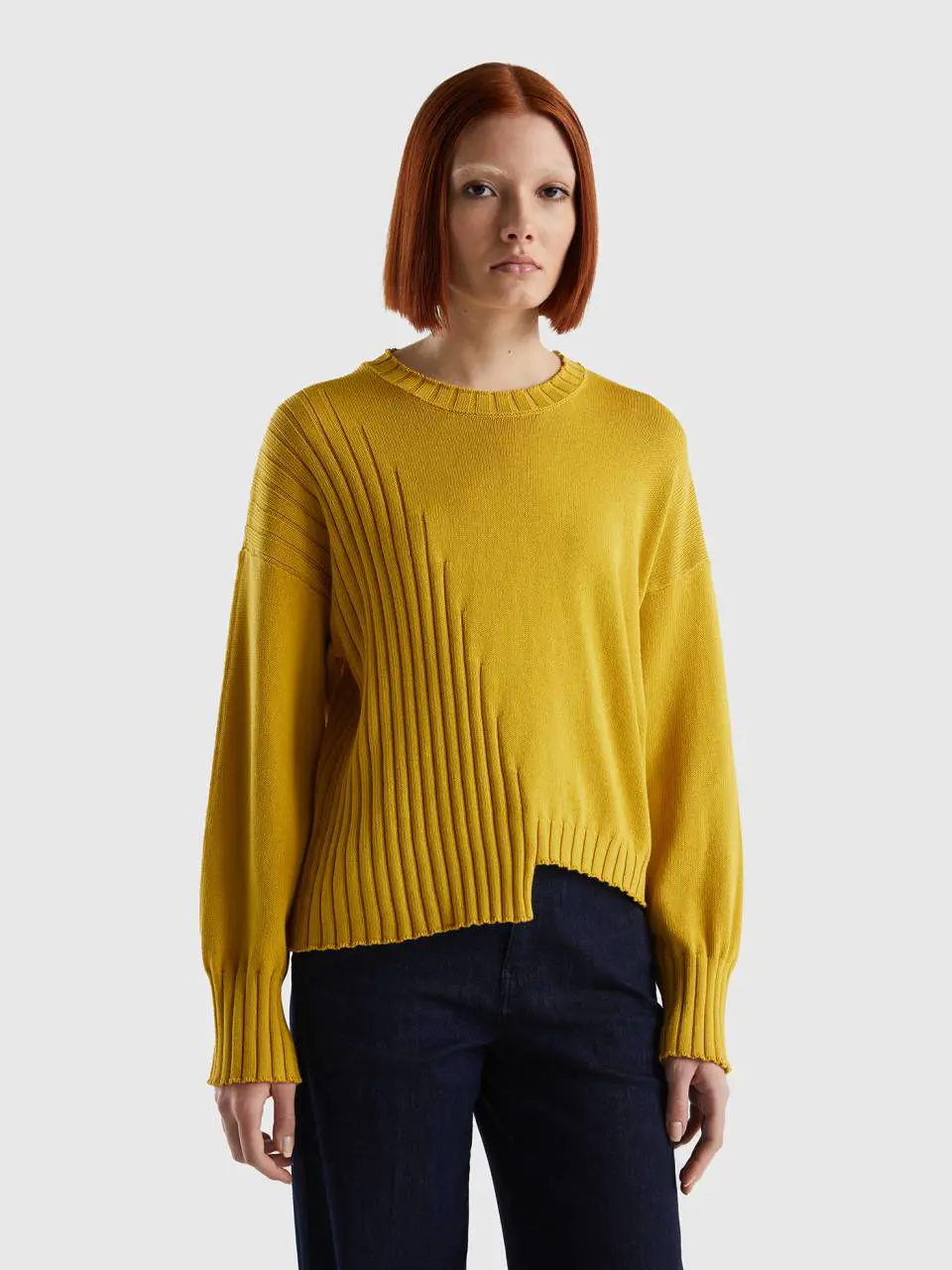 Benetton sweater with uneven bottom. 1