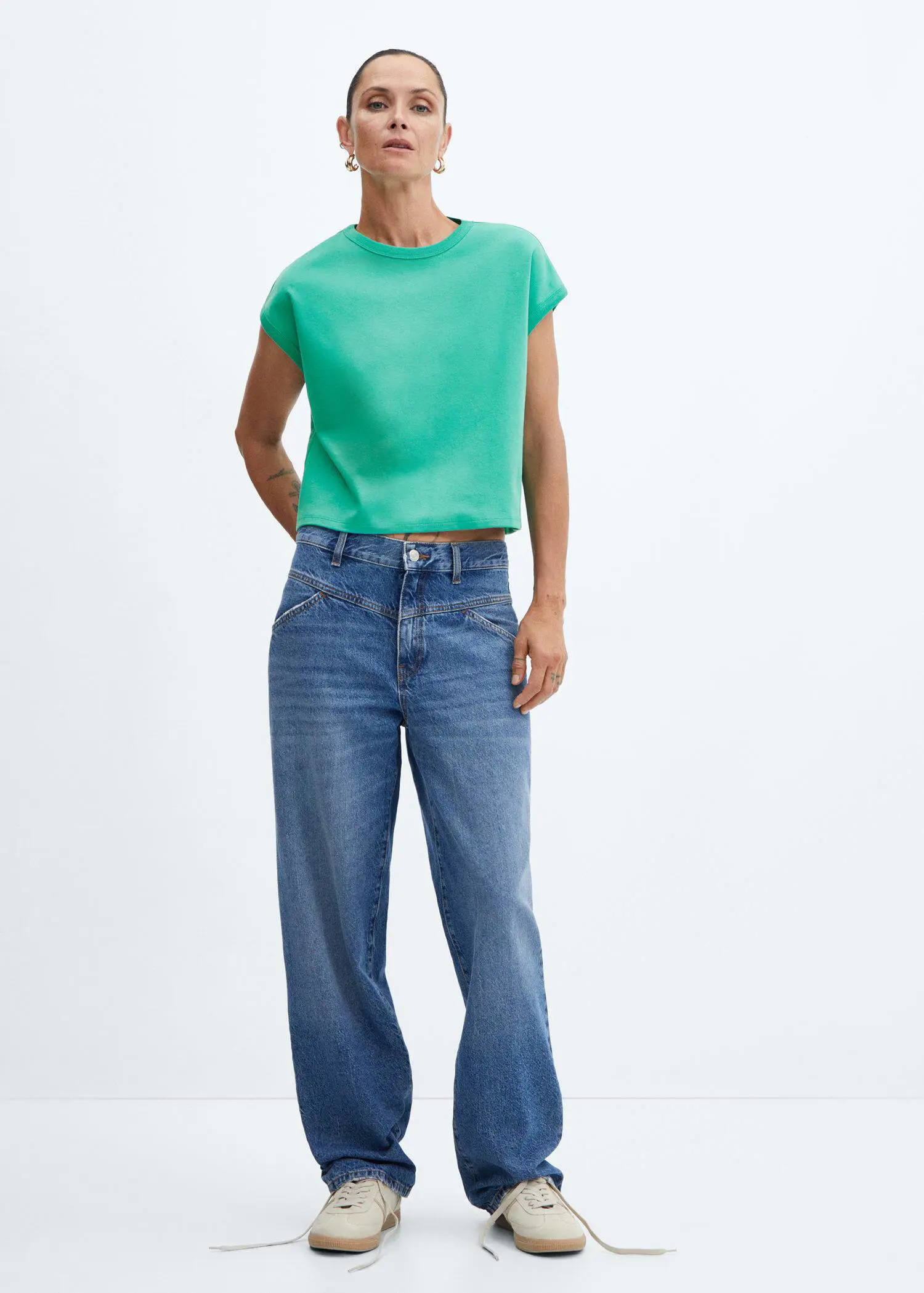 Mango Cotton sleeveless t-shirt. 2