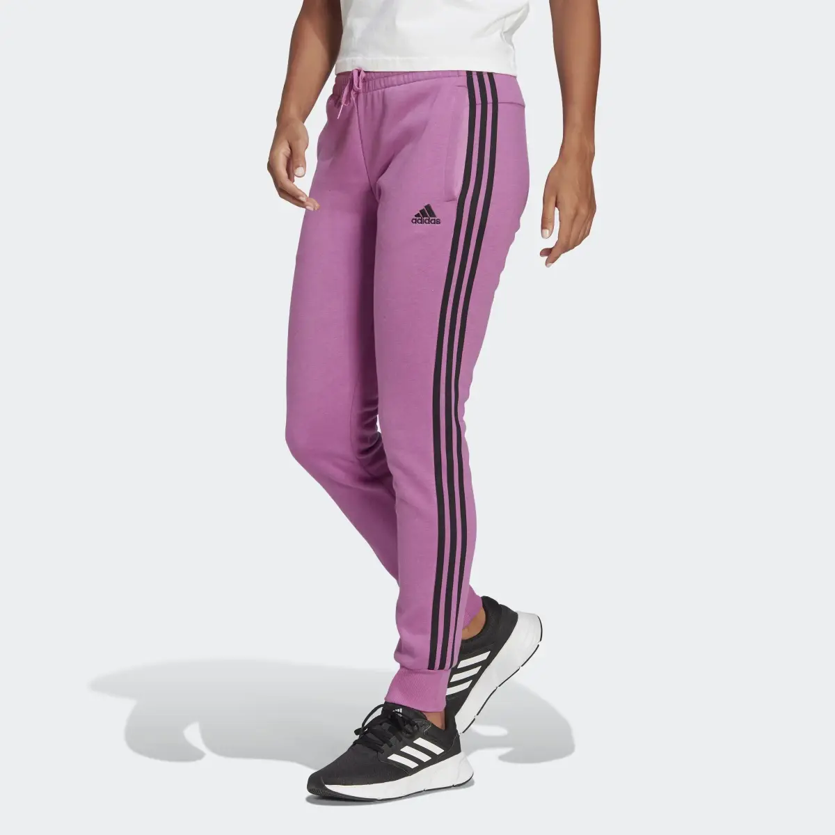 Adidas Essentials Fleece 3-Stripes Pants. 1