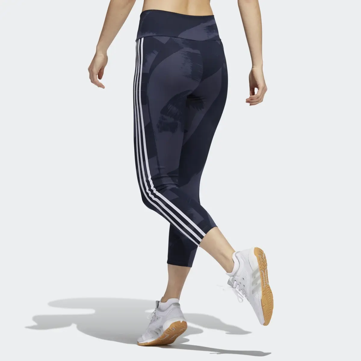 Adidas AEROREADY Designed to Move Graphic High-Waist Leggings. 2