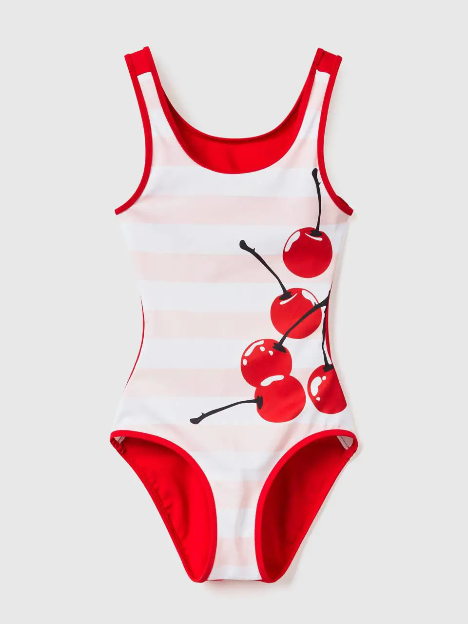 Benetton one-piece swimsuit with cherry print. 1
