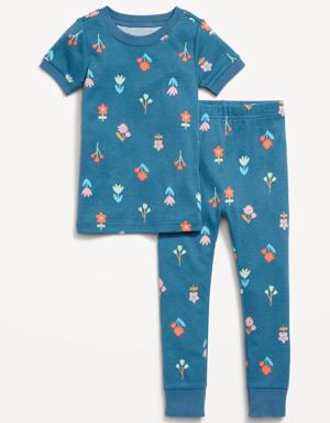 Old Navy Unisex Printed Snug-Fit Pajama Set for Toddler blue