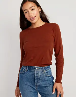 Old Navy EveryWear Long-Sleeve T-Shirt for Women brown