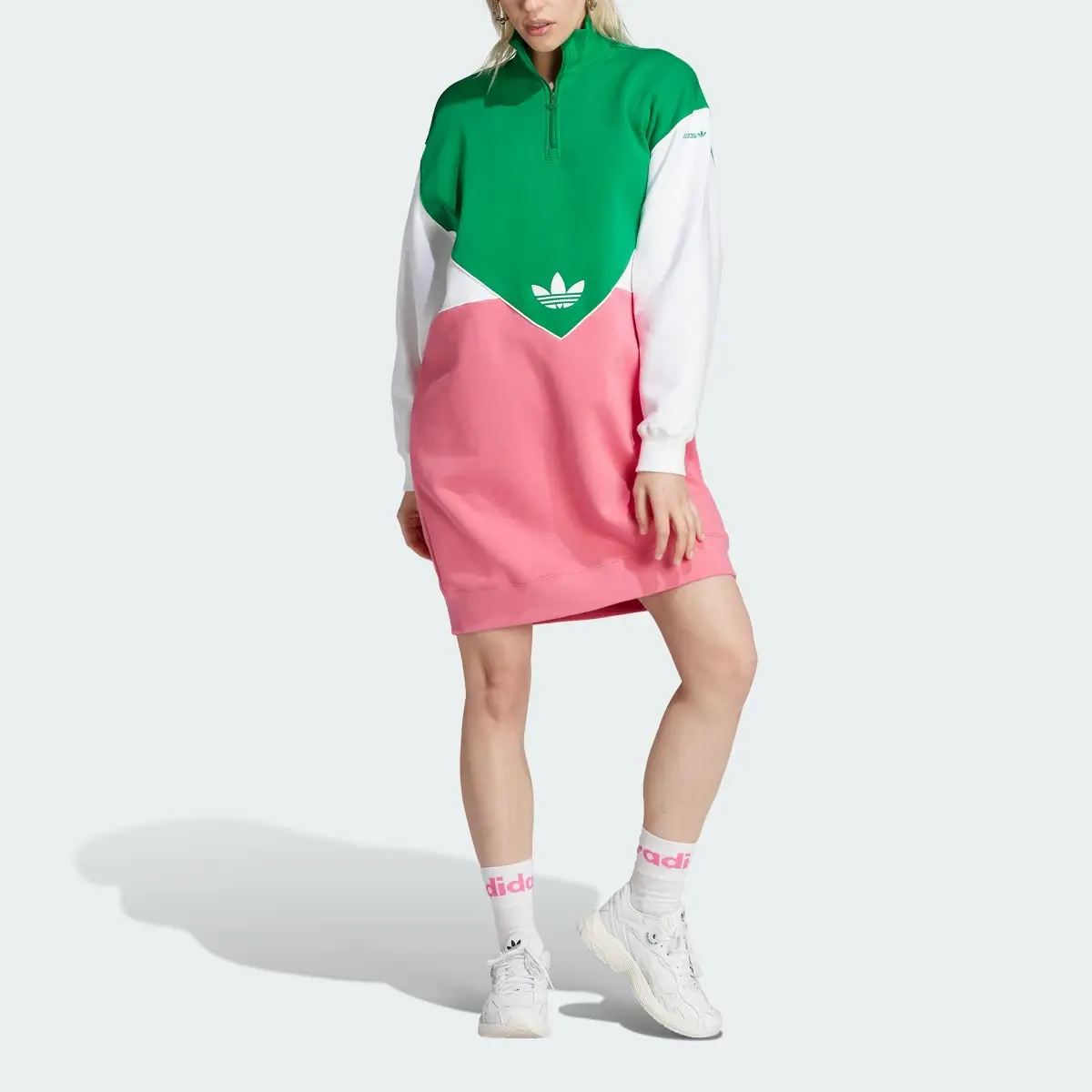 Adidas Half-Zip Sweat Dress. 1