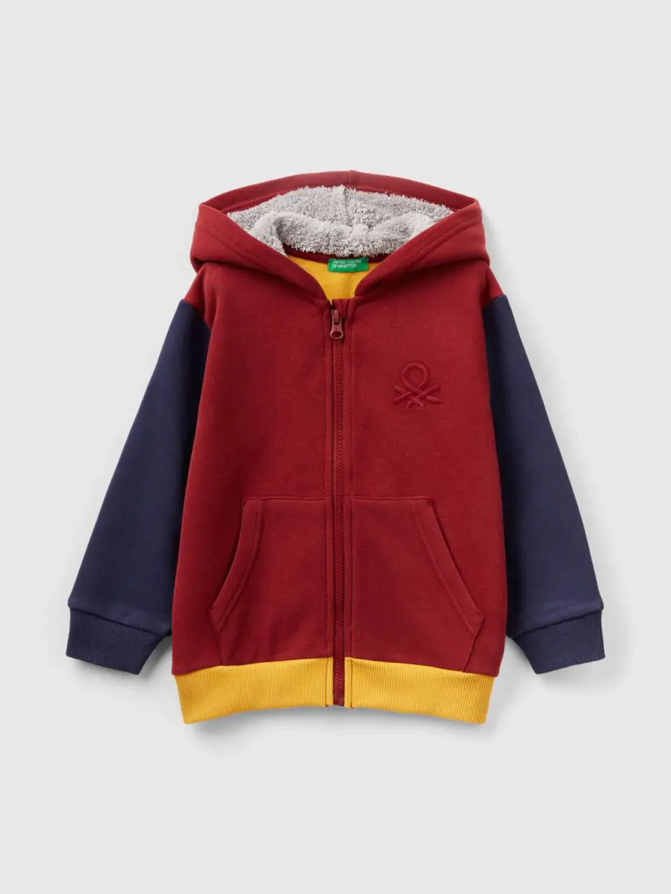 Benetton sweatshirt with lined hood. 1