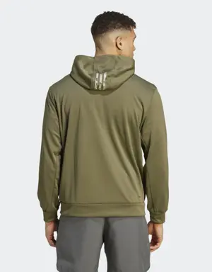 Adidas Train Essentials Seasonal Training Full-Zip Hoodie. 3