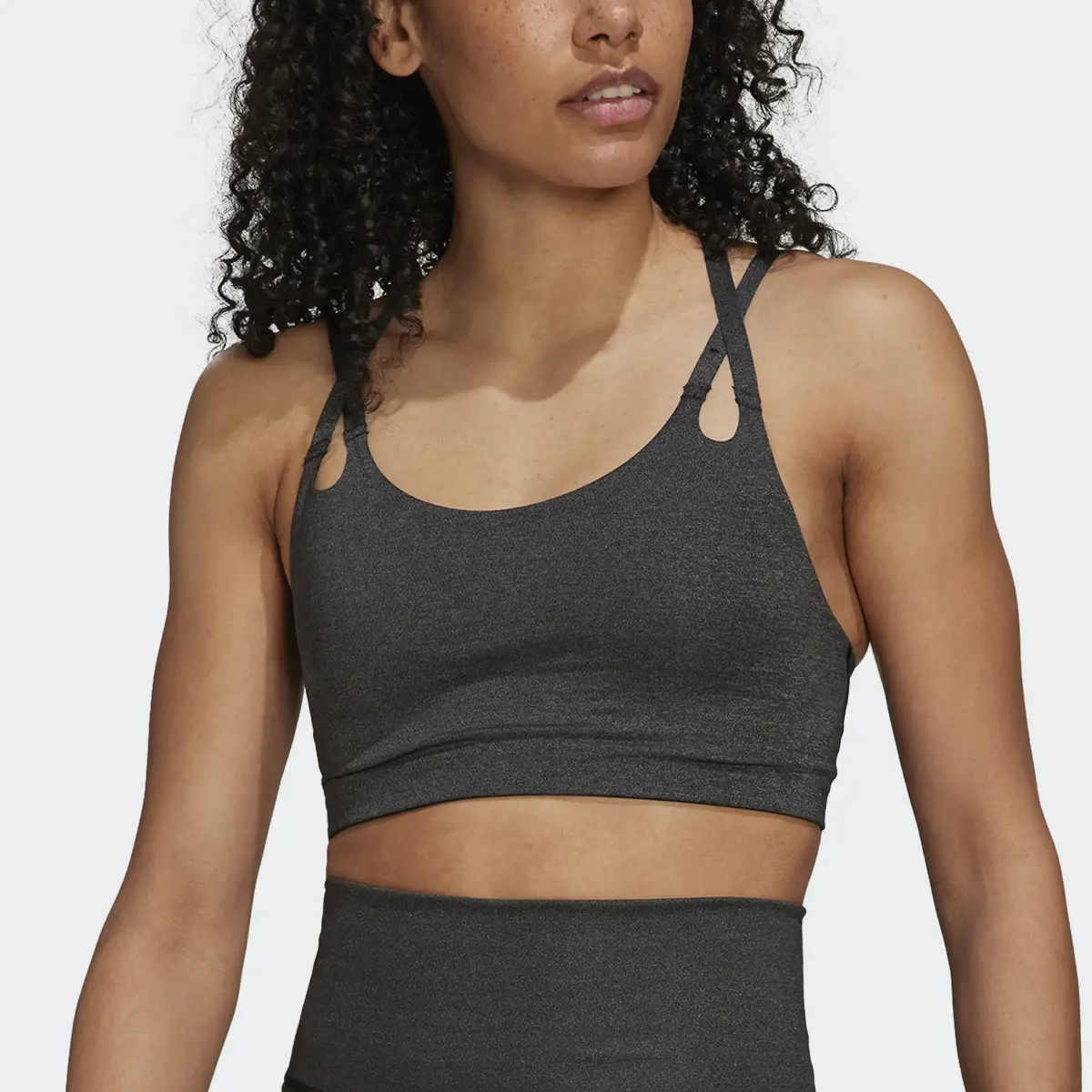 Adidas Yoga Luxe Studio Light-Support Fire Bra. 1