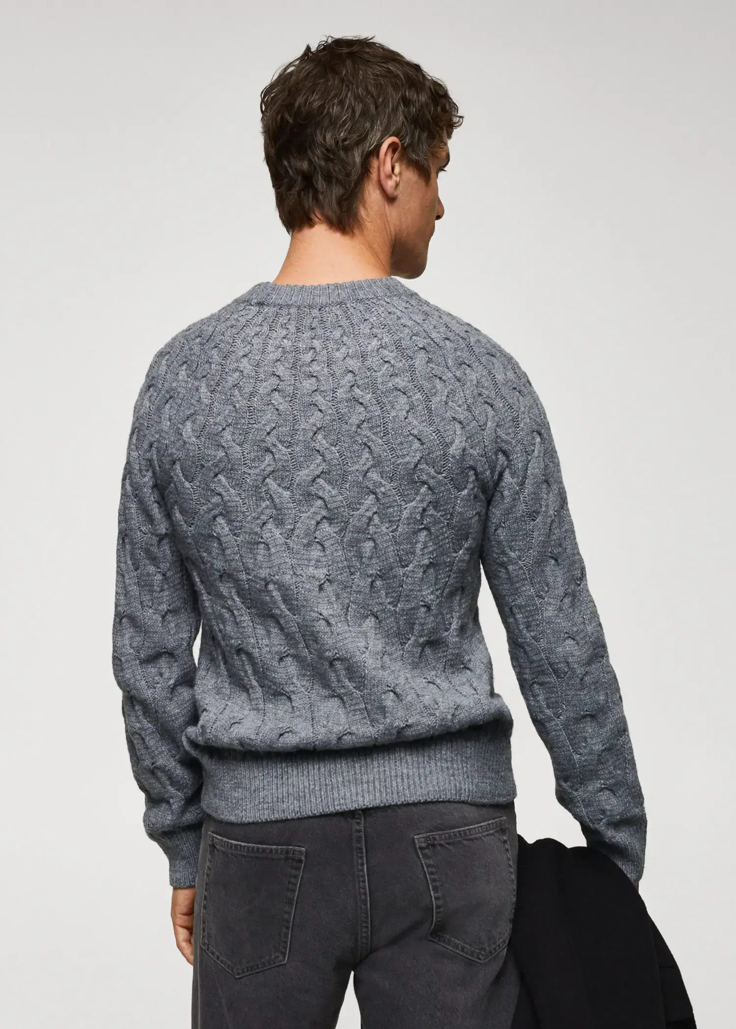 Mango Braided wool-blend sweater. 3