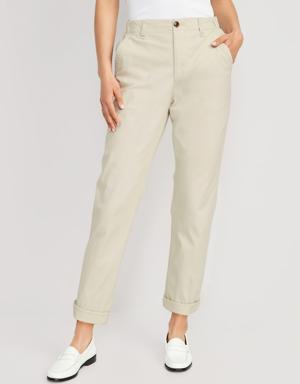 High-Waisted OGC Chino Pants for Women beige