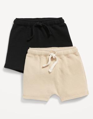 2-Pack U-Shaped Thermal-Knit Pull-On Shorts for Baby beige