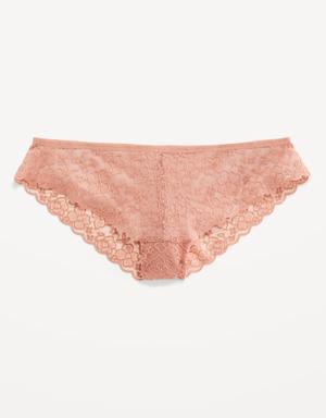 Old Navy Lace Cheeky Thong Underwear for Women multi