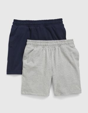 Gap Fit Kids Pull-On Sweat Shorts (2-Pack) blue