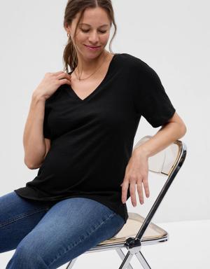 Maternity Relaxed T-Shirt black