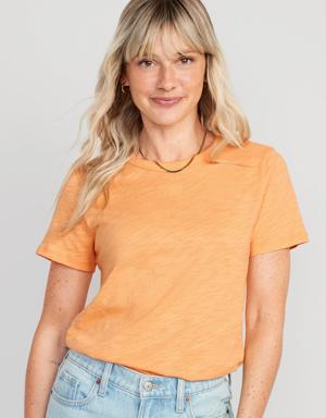 EveryWear Slub-Knit T-Shirt for Women orange