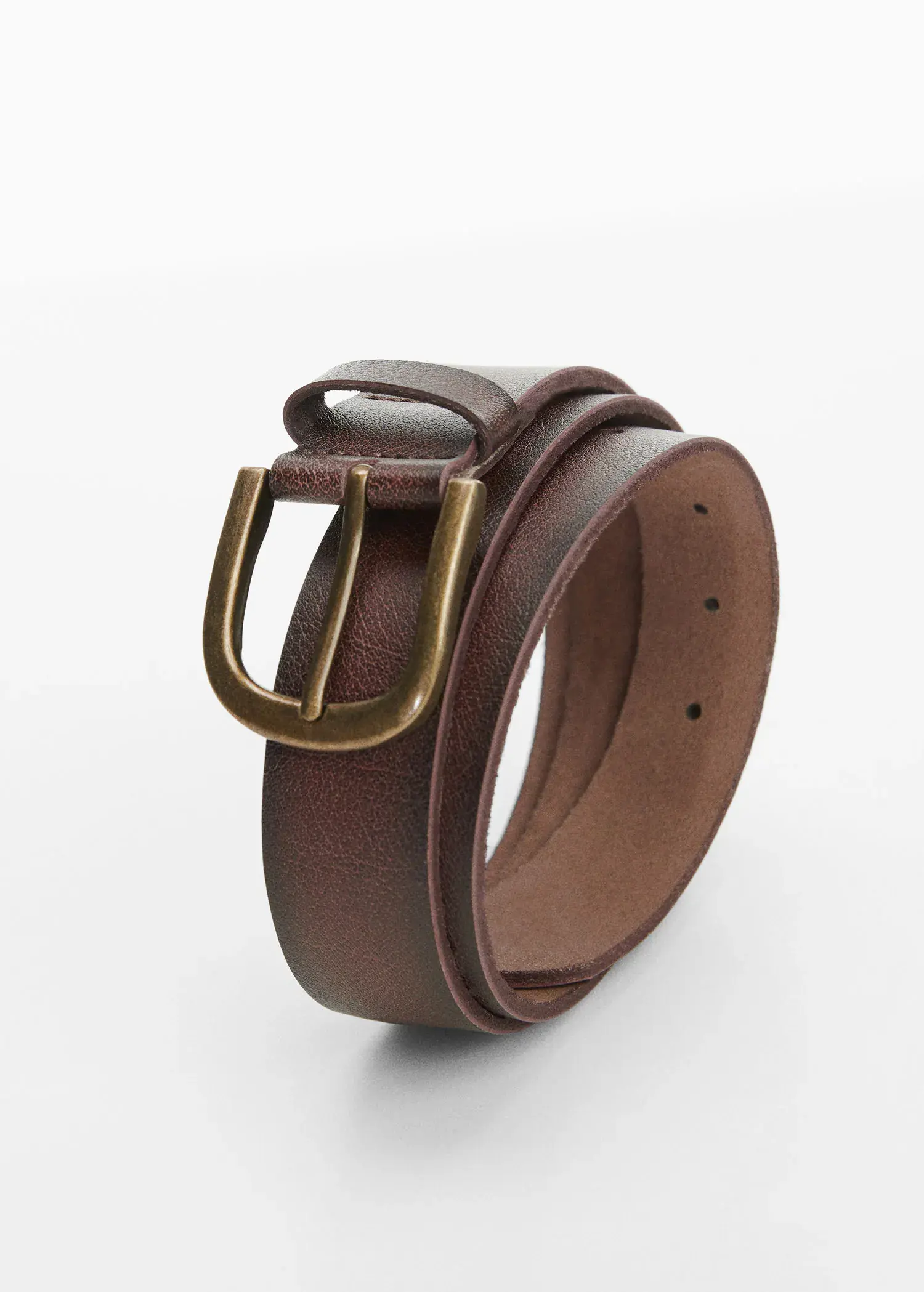 Mango Pebbled leather belt. 1