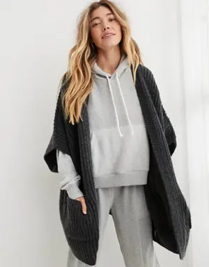 Marled Rib Sweater Cape