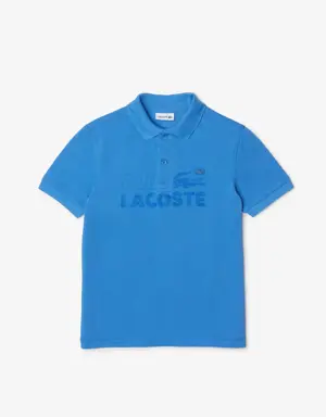 Boys’ Lacoste Organic Cotton Branded Polo Shirt