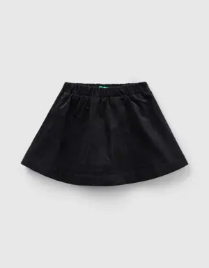 smooth velvet mini skirt
