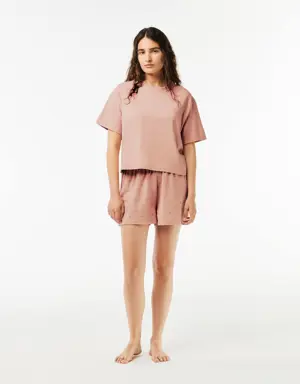 Lacoste Pyjama-Set mit Croc-Shorts