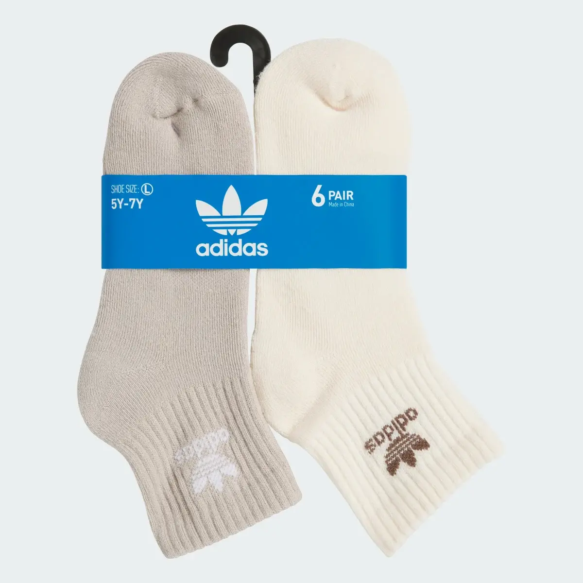 Adidas Trefoil Quarter Socks 6 Pairs. 2