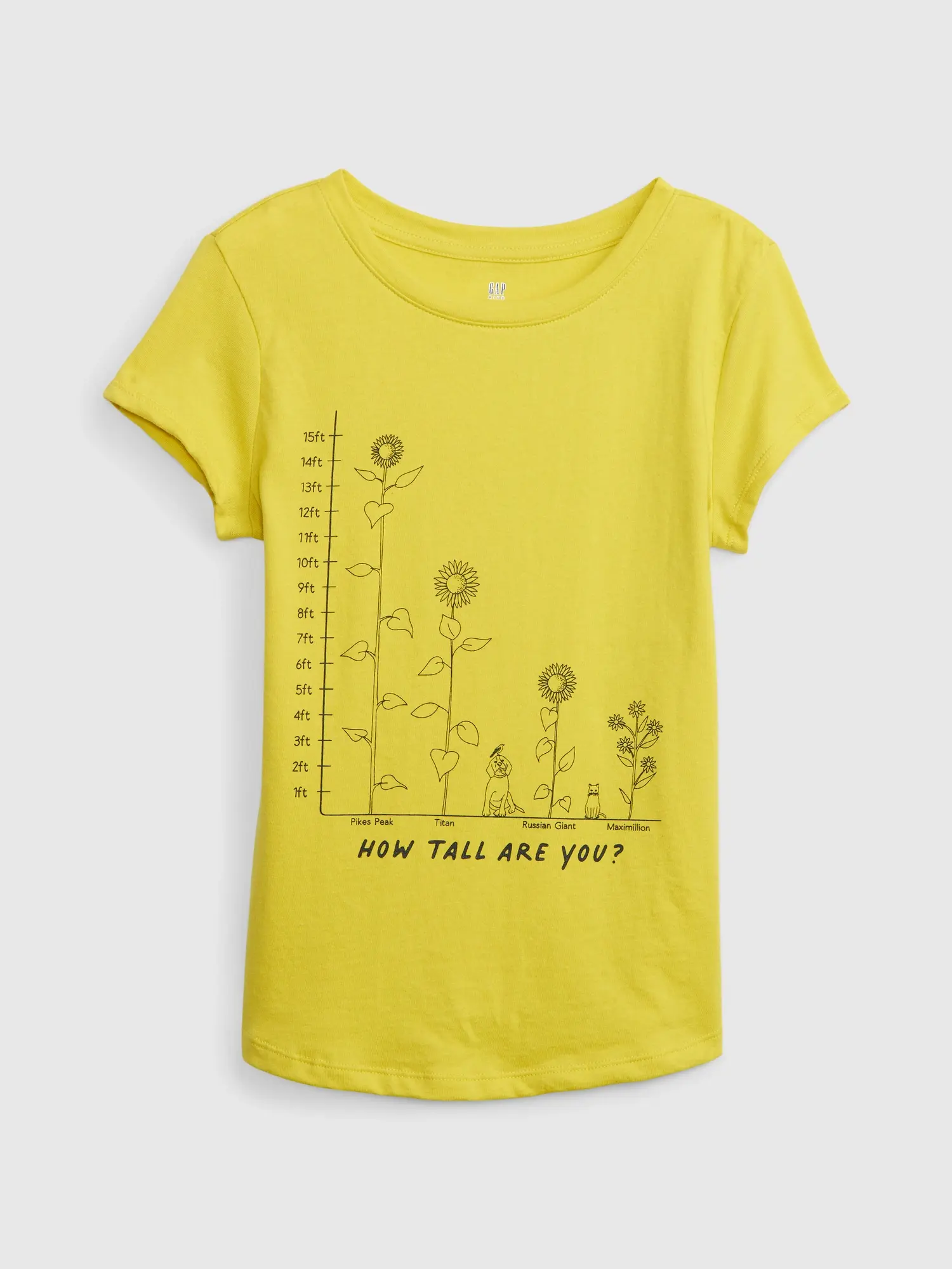 Gap Kids 100% Organic Cotton Graphic T-Shirt yellow. 1