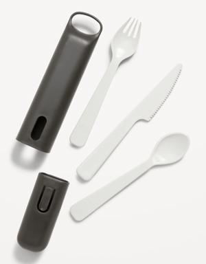 Hip&#174 Reusable Cutlery Set (with Fork, Knife & Spoon) black