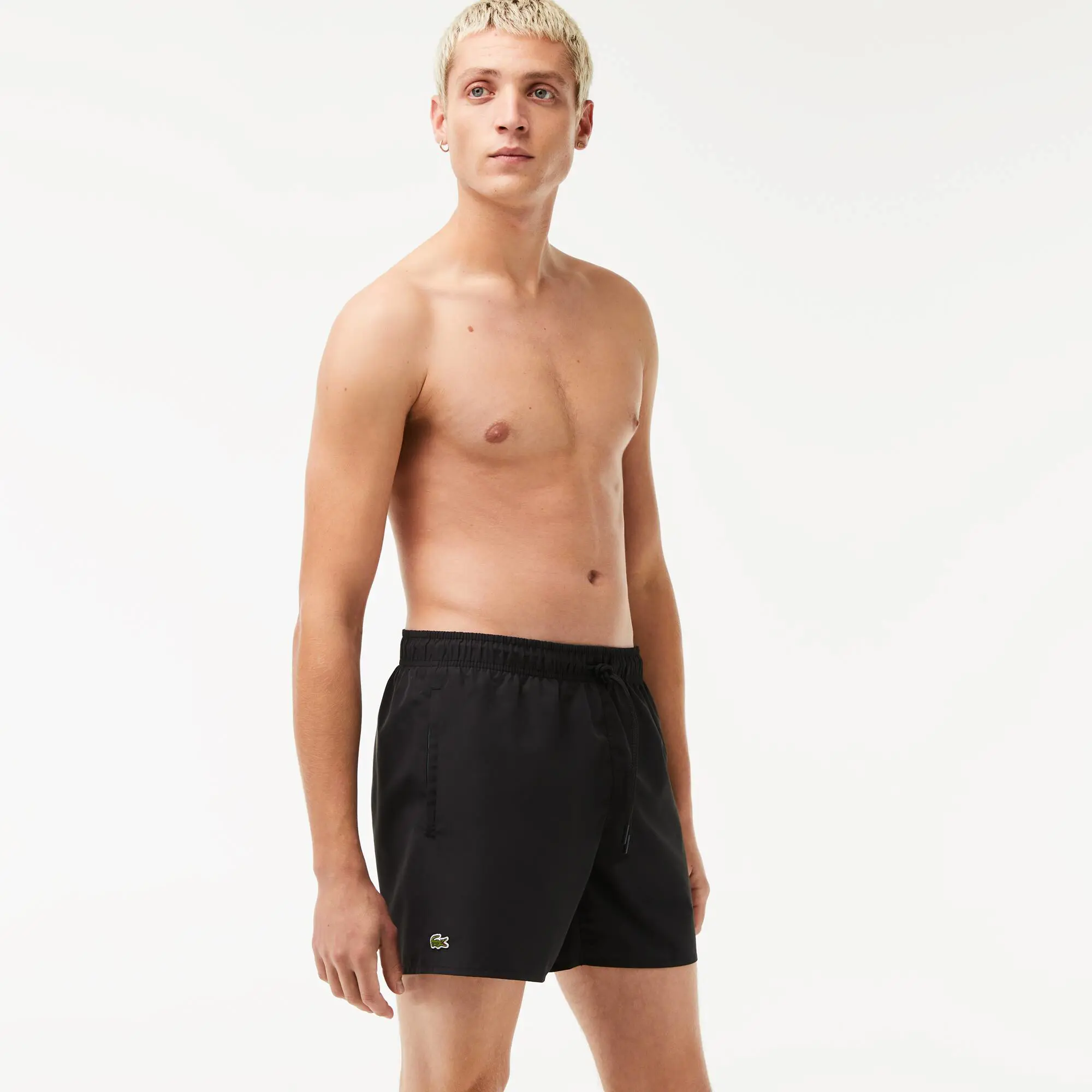 Lacoste Short de bain léger uni à séchage rapide. 1