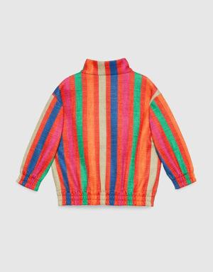 Baby striped jersey jacket