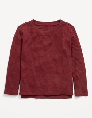 Old Navy Cozy-Knit Crew-Neck Hi-Lo Hem Top for Girls red