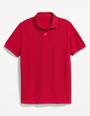 Uniform Pique Polo for Men red