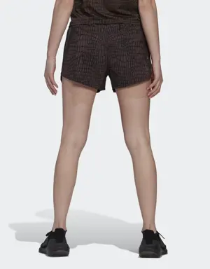 Run Icons 3-Stripes Crocodile Print Running Shorts