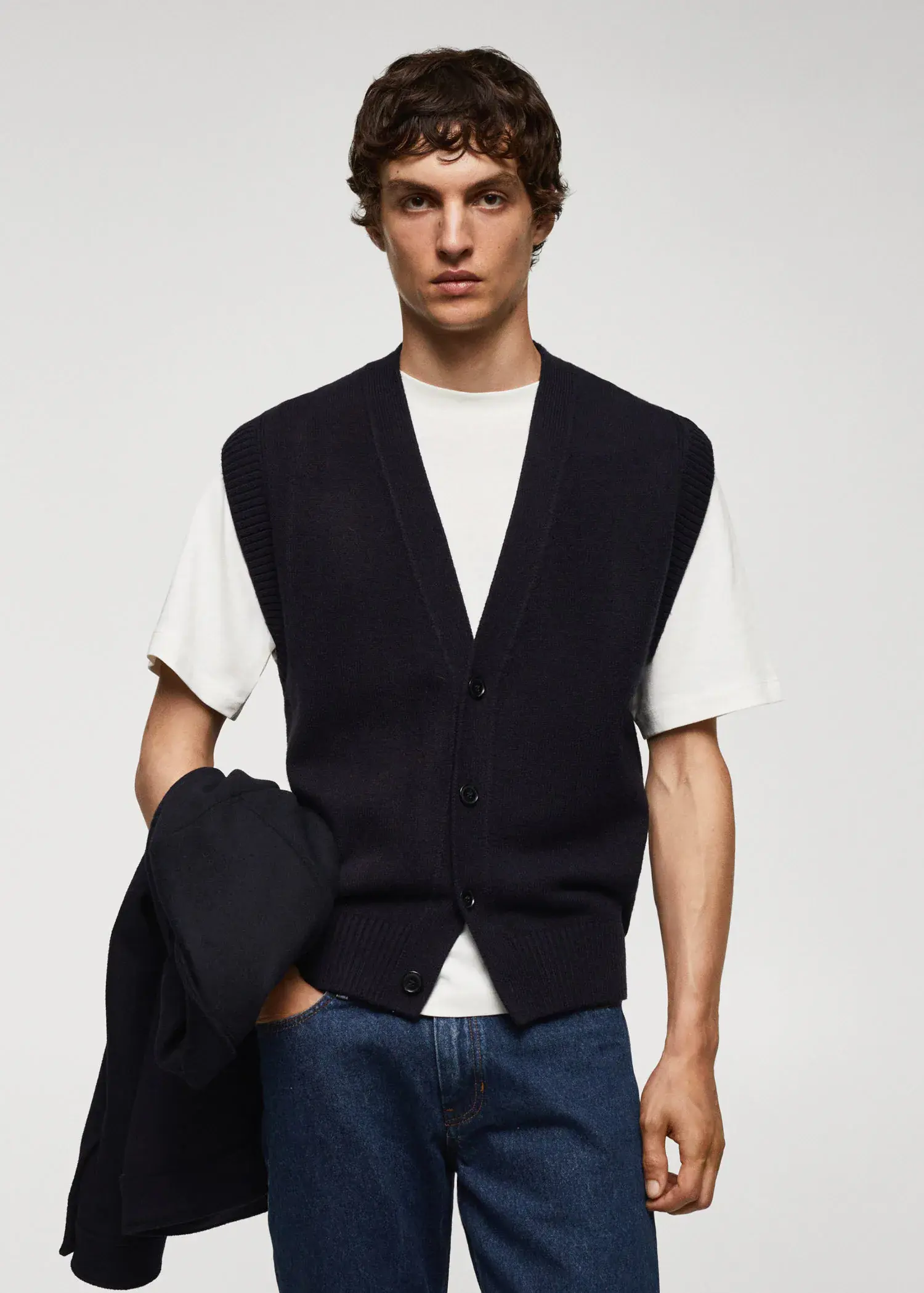 Mango Knitted wool-blend vest. 2