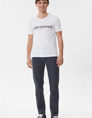 Cox Erkek Bisiklet Yaka T-Shirt Beyaz