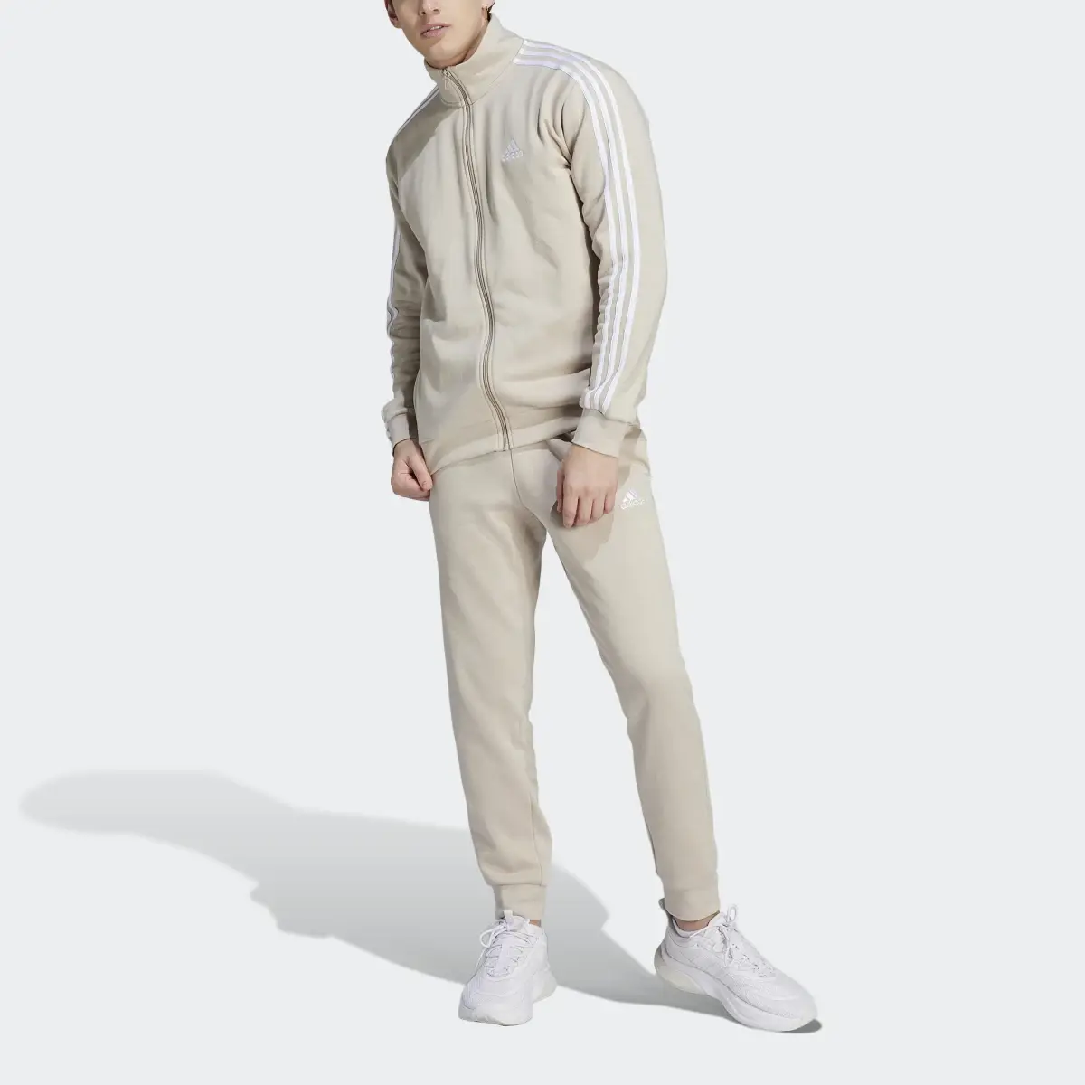 Adidas Basic 3-Stripes Fleece Track Suit. 1