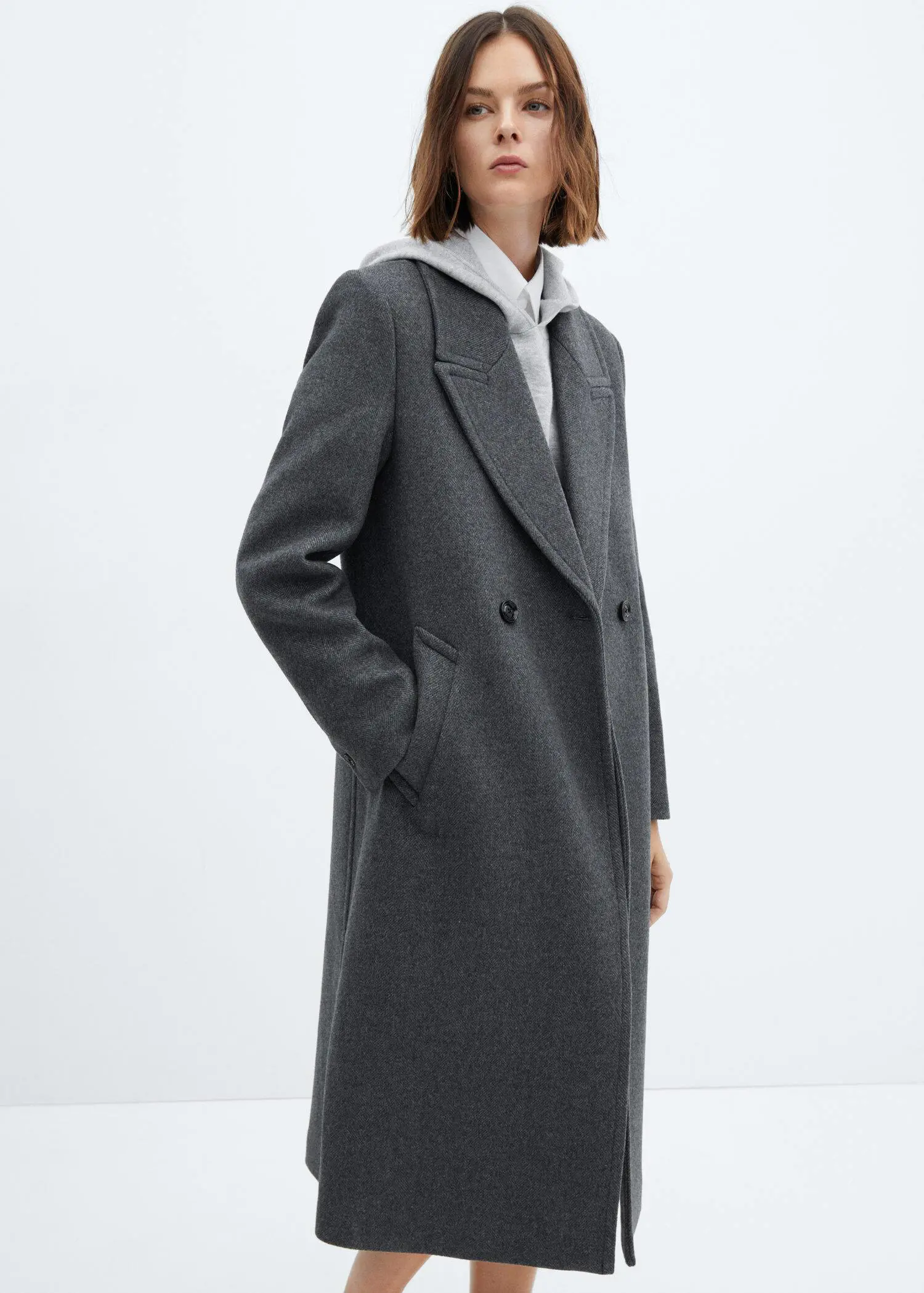 Mango Lapels wool coat. 2