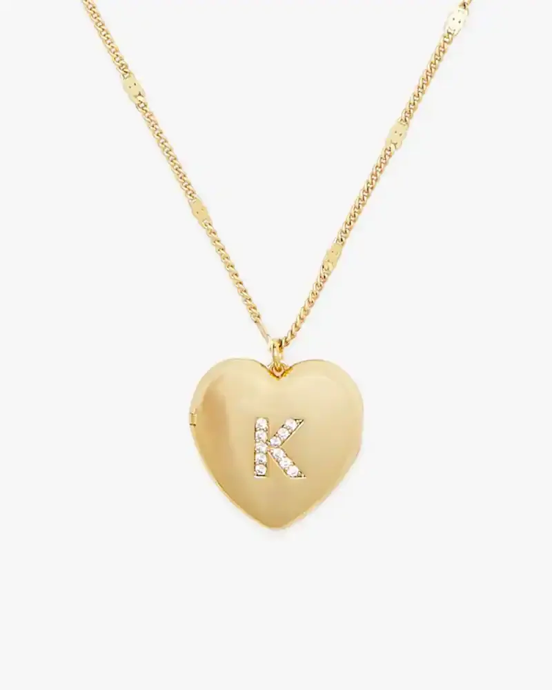 Kate Spade K Heart Letter Locket Necklace. 1