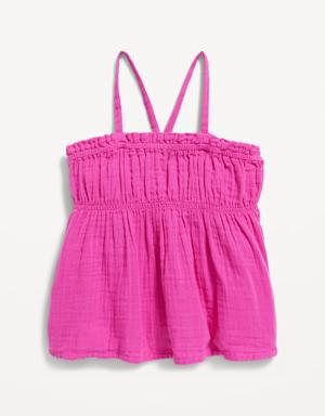Old Navy Sleeveless Double-Weave Back Bow-Tie Swing Top for Toddler Girls pink